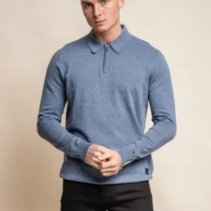 Falcao Flygvapenblå – Pullover Herr med Dragkedja – Cavani