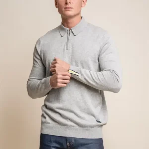 Falcao Grå – Pullover Herr med Dragkedja – Cavani