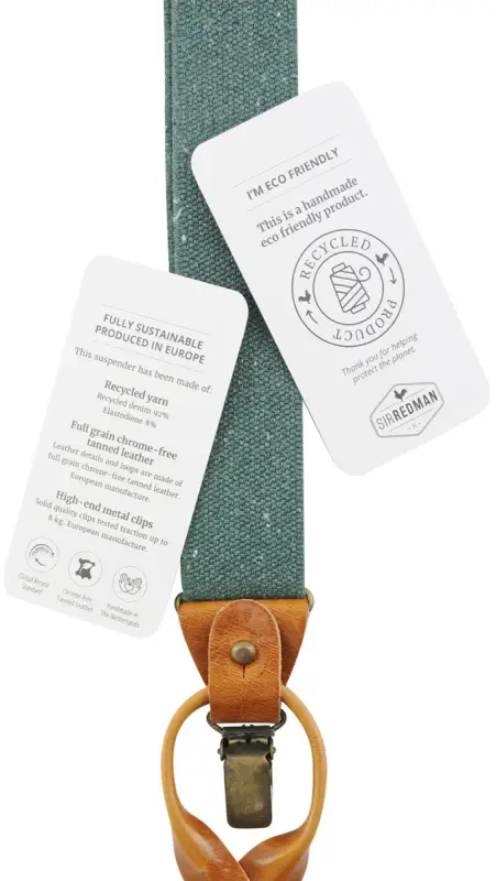 Hängslen Classic Luxe Richy Recycle grön - Bild 5