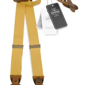 Hängslen Gentleman’s ockra denim