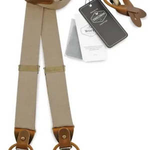 Hängslen Gentleman’s taupe denim