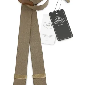 Hängslen Gentleman’s taupe resår