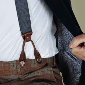 Hängslen set lösa knappar antik mässing