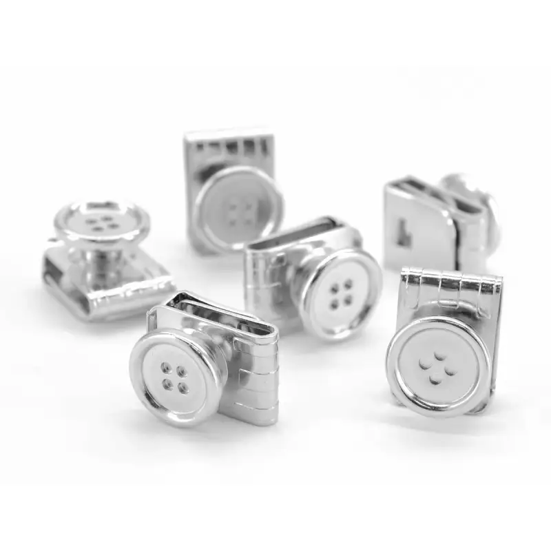 Hängslen set lösa knappar försilvrade - Bild 3