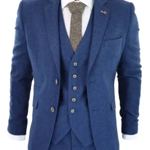 Herrkostym Tweed slim fit Orson blue