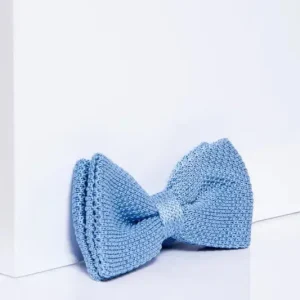 Himmelsblå Tweed Fluga | Marc Darcy - Dubbellager Tyg