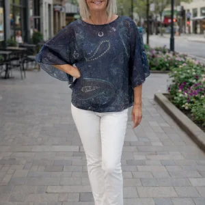 VÅRYRA!  Blus med fjärilsärm från Mixbyheart , blå