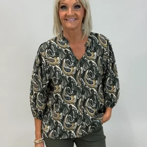 VÅRYRA! Paisleymönstrad viskosblus från Mixbyheart , army