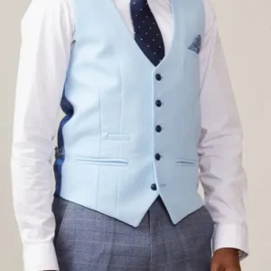 Kelvin - Väst Himmelblå Enkelknäppt