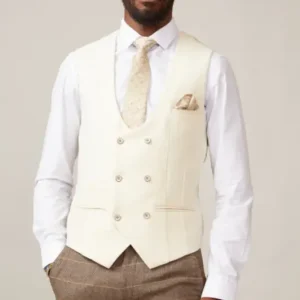 Kelvin - Väst Kräm Dubbelknäppt