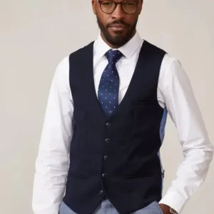 Kelvin - Väst Navy Enkelknäppt