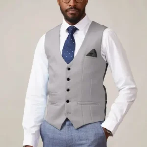 Kelvin - Väst Silver Enkelknäppt