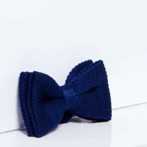 Kungablå Tweed Fluga | Marc Darcy - Dubbellager Tyg