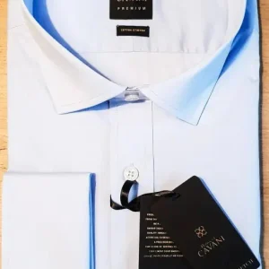 Ljusblå Skjorta med Manschettknappar | Cavani