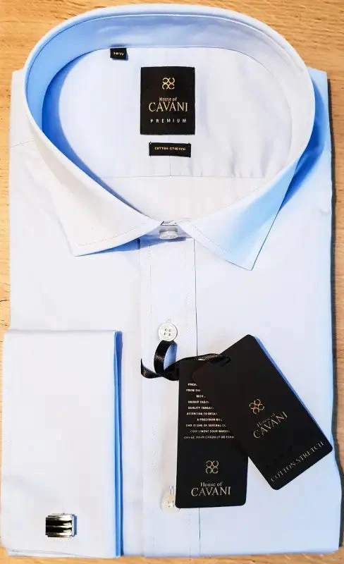 Ljusblå Skjorta med Manschettknappar | Cavani - Bild 2