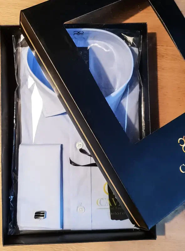 Ljusblå Skjorta med Manschettknappar | Cavani - Bild 9