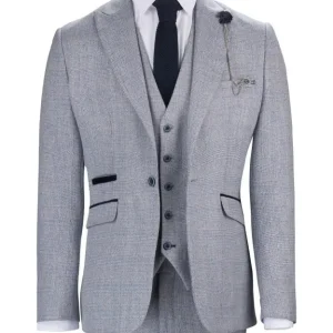 Ljusblå tredelad kostym Cavani Caridi Himmelsblå