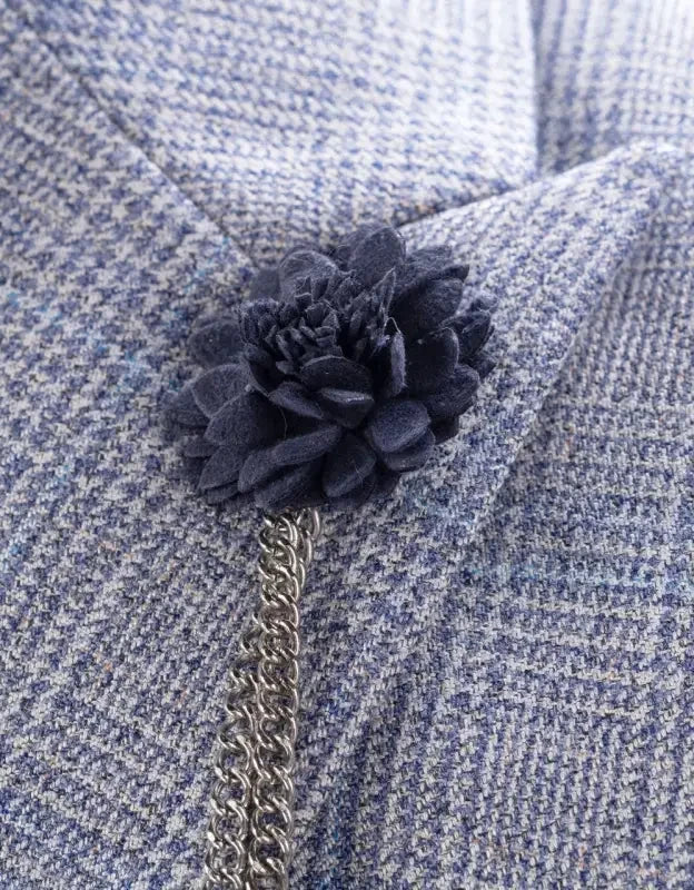 Ljusblå tredelad kostym Cavani Caridi Himmelsblå - Bild 8