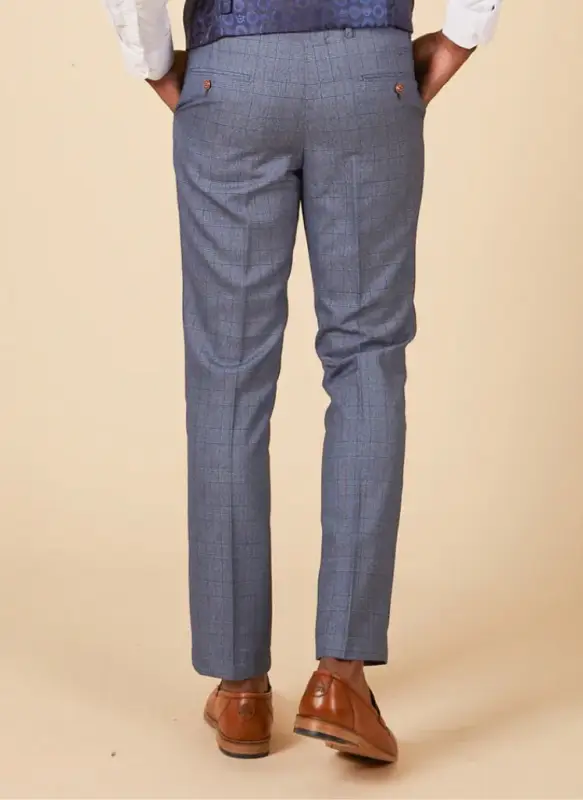 Marc Darcy - Byxor George Ljusblå Rutmönster - Bild 3