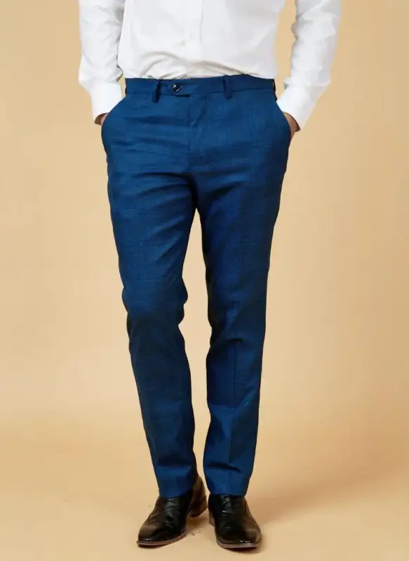 Marc Darcy - Byxor Rutmönster Jerry Blå - Bild 2