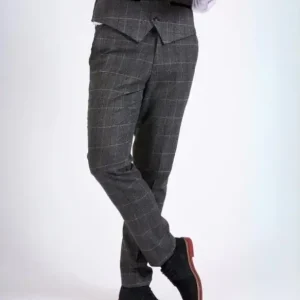 Marc Darcy - Byxor Rutmönster Scott Grå