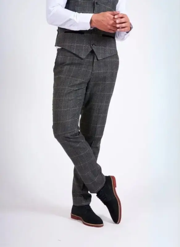 Marc Darcy - Byxor Rutmönster Scott Grå