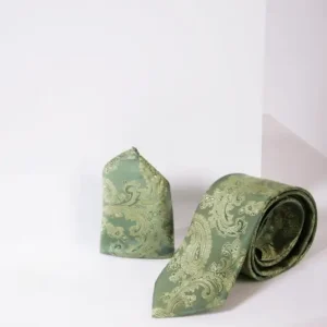 Marc Darcy Gentlemens set Green Paisley slips & bröstnäsduk