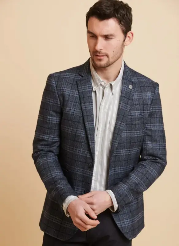 Marc Darcy - Kavaj Check Andy Blå