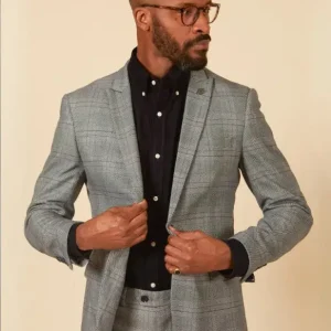 Marc Darcy - Kavaj Check Jerry Grå