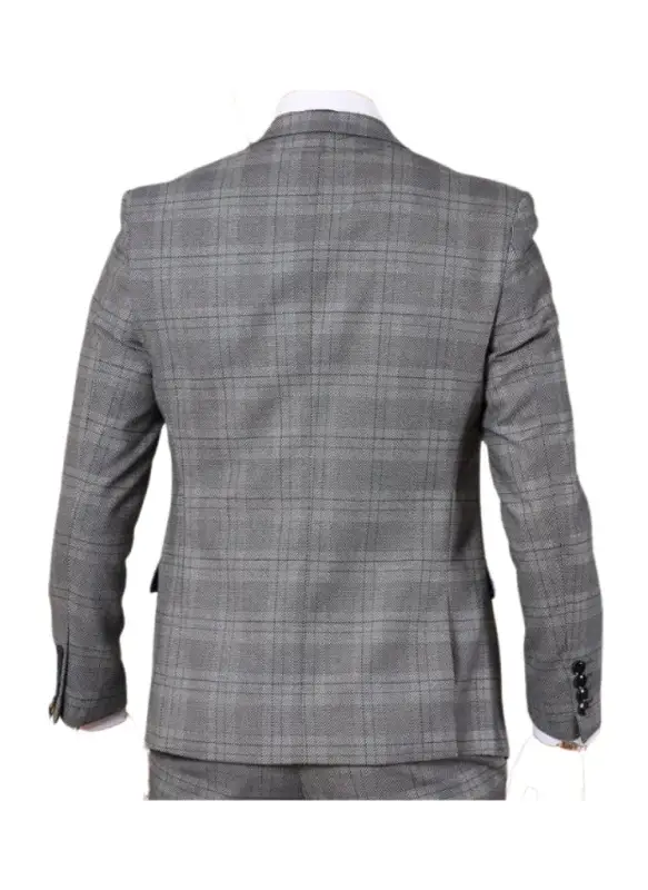 Marc Darcy - Kavaj Check Jerry Grå - Bild 4