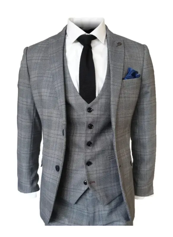 Marc Darcy - Kavaj Check Jerry Grå - Bild 3