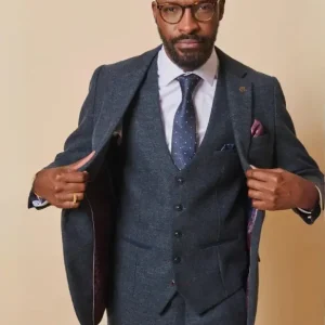 Marc Darcy - Kavaj Marlow Blå Tweed