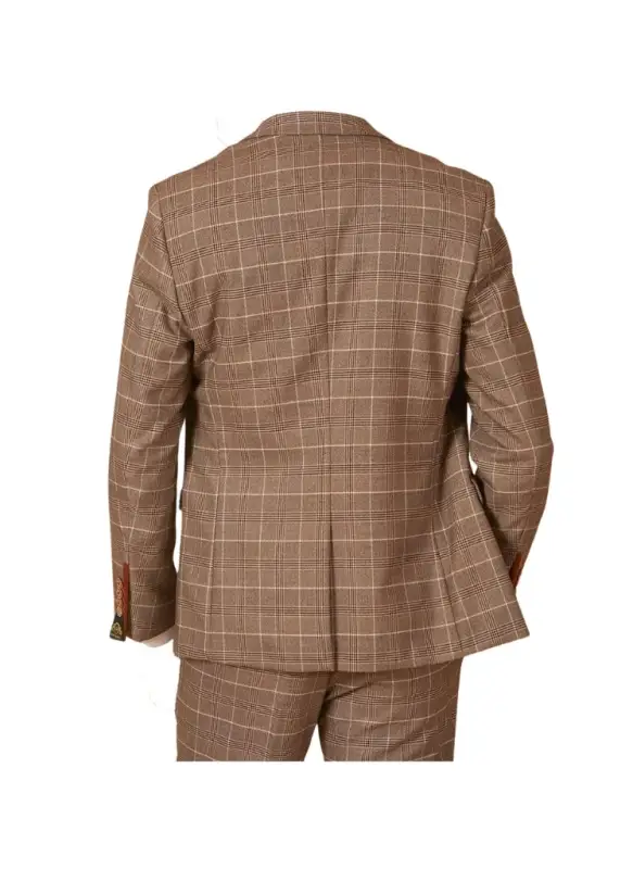 Marc Darcy - Kavaj Rutmönster Beige Ray Tan - Bild 4