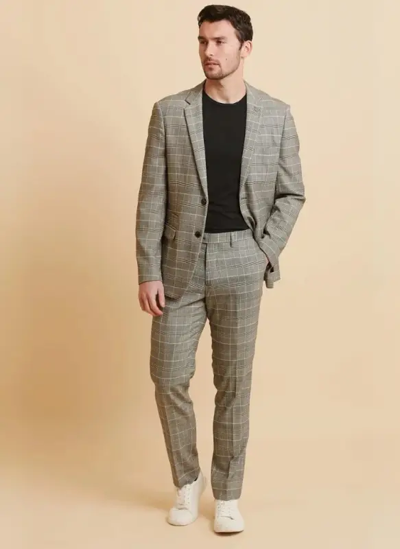 Marc Darcy - Kavaj Rutmönster Ross Grå Check - Bild 2