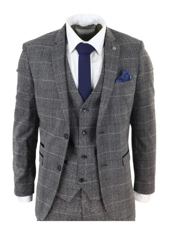 Marc Darcy - Kavaj Rutmönster Scott Grå - Bild 3