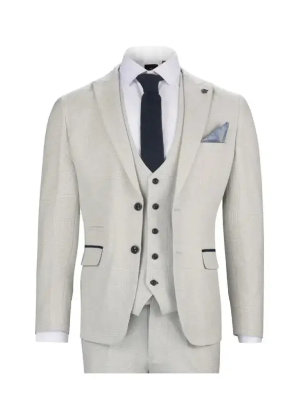 Marc Darcy - Kavaj Rutmönster Vit Bromley Stone - Bild 3