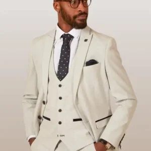 Marc Darcy - Kavaj Rutmönster Vit Bromley Stone