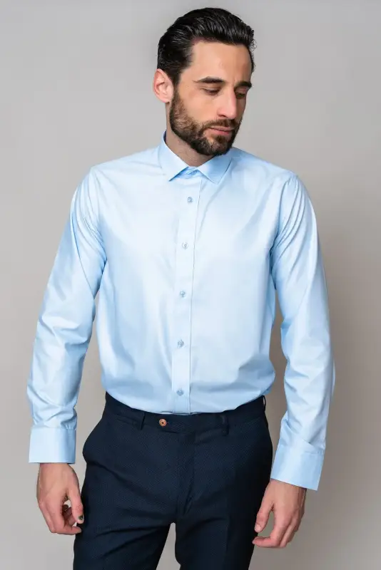 Marc Darcy – Skjorta Carter Ljusblå - Bild 4