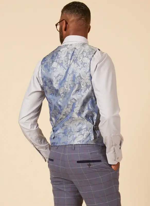 Marc Darcy - Väst Drake Ljusblå Rutig - Bild 3