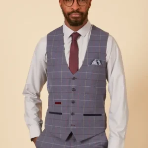 Marc Darcy - Väst Drake Ljusblå Rutig