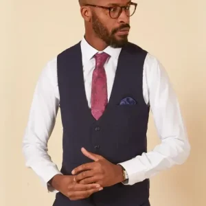 Marc Darcy - Väst Rutigt Mörkblå Bromley Marinblå