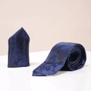 Marinblå Gentlemans set - Slips & Näsduk | Marc Darcy