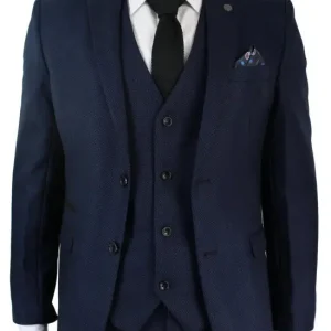 Marinblå kostym Callum /jacka, väst och byxor