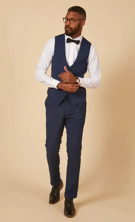 Marinblå smoking 3-delad - Bild 9