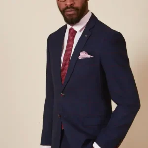 Mörkblå 2-delat herrkostym - Edison Redline