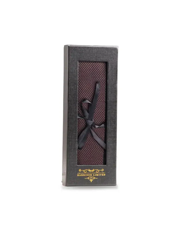 Mörkbrun Slips Stickad | Garrison Limited - Bild 5