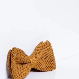 Senapsgul Tweed Fluga | Marc Darcy - Dubbellager Tyg