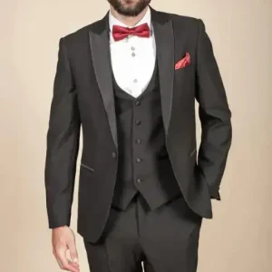 Svart tredelad smoking