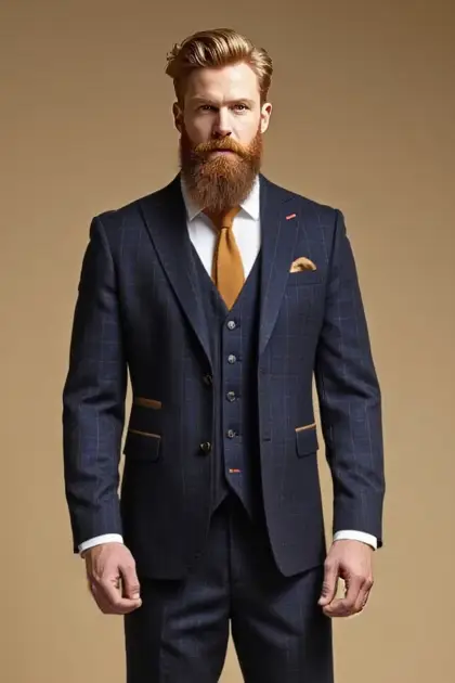 TAVERNY Admiral - Herrkostym Navy Check - Bild 2