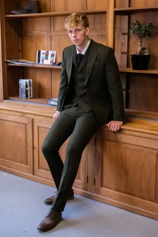 CASTLESON – Byxor Chief Olive Tweed